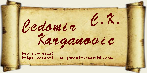 Čedomir Karganović vizit kartica